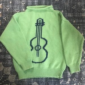 Misha & Puff cute pima cotton guitar sweater size 6/7